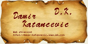 Damir Katančević vizit kartica